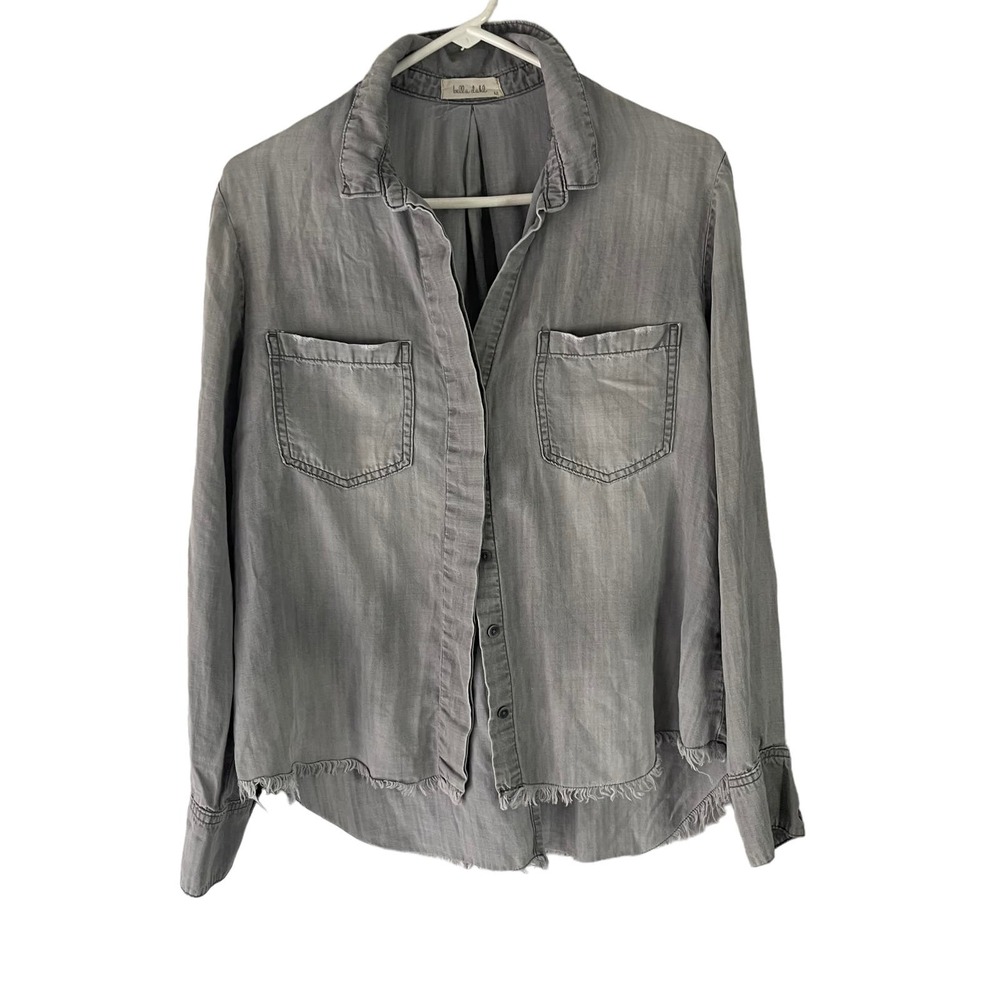 Bella Dahl Women's Size Medium Grey Chambray Button Up Shirt